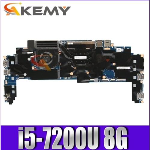 Laptop motherboard for LENOVO Thinkpad X1 Yoga 2nd Gen 16822-1 448.0A913.0011 Mainboard Core SR342 i5-7200U 8G DDR4 FRU:01AX845