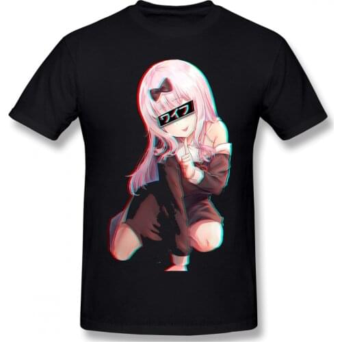 Men Kaguya Sama Love Is War Miyuki Kaguya Shinomiya Fujiwara Anime T-Shirts Tops Hot Waifu Pure Cotton Tees Harajuku TShirt