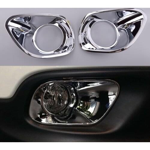 2Pcs/Set Car Front Fog Lamp Light Cover Trim Chrome ABS Fit For Jeep Patriot 2011 2012 2013 2014 2015 2016