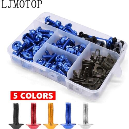 Newest For Suzuki rm 250 rmx 250 rmz 250 450 drz 400 sm RMX25 M5 M6 Motorcycle Fairing Screws Windscreen Body Spring Bolts Kit