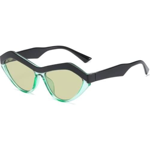 2021 New Fashion Women Cat Eye Sunglasses Men Trendy Glasses Frame Classic Retro Luxury Plastic Mirror Unisex Eye Glasses Uv400