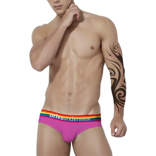 New!! 3 Color Sexy Gay Jockstrap Underwear Men Briefs Cotton Breathable Comfortable Underpants Sexy Gay Bikini Briefs U Pouch