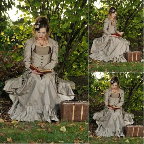New Arrival customer made Vintage Costumes Victorian Dress 1860s Civil War Southern Belle Gown Dress Lolita dresses US4-36 C-281