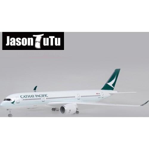 JASON TUTU 47cm CATHAY PACIFIC Airbus A350 Airplane Model Aircraft 1/160 Scale Diecast Resin Light and Wheel Plane Gift Collecti