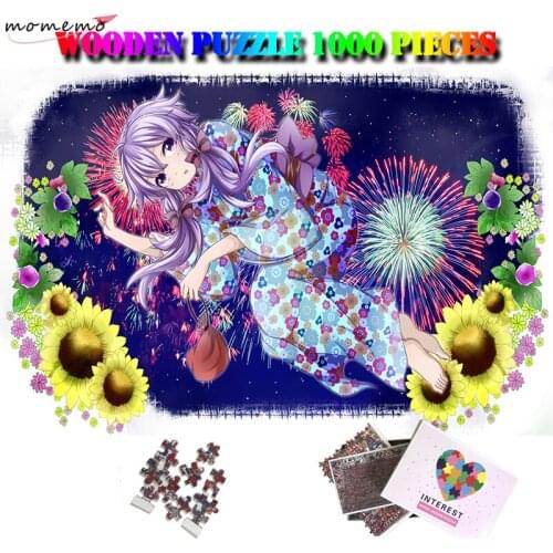 MOMEMO Fireworks and Girls Jigsaw Puzzle Wooden 1000 Pieces Adults Puzzles Toys Cartoon Anime Pattern Puzzle 1000 Piezas Adulto