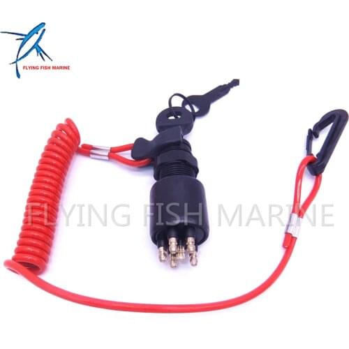 175974 5005801 Ignition Switch & Key Assembly With Lanyard For OMC Johnson Evinrude 40-200HP Outboard Motor