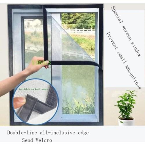 Custom Invisible Anti-mosquito Screens Non-magnetic Screen Windows Nets Self-adhesive Velcro Summer Screen Mesh