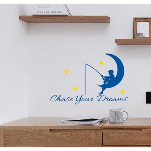 Chase Your Dreams Creative Wall Stickers Home Living Room Decoration Teenager Aesthetic Posters on The Wall Mural Self-adhesive