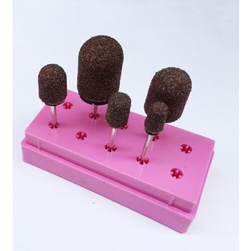 Pretty 5*11 7*13 10*15 13*19 16*25 Nail Art Tools Sanding Bands + 5pcs Nail Drill Grips Accessories for Nail Drill Machine Tools