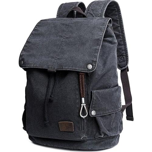 Vintage Canvas Backpack School Bag Mens Travel Bags Waterproof Laptop Backpack Women Bag College Student Bag Mochila