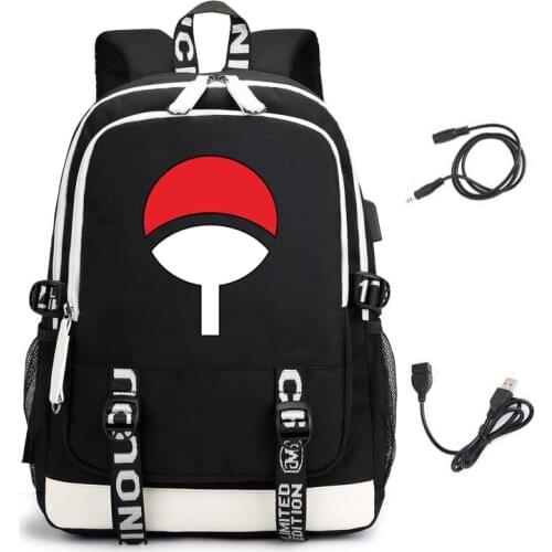 Anime Backpack Boys Girls School Bag Women Men Charging USB Printing Logo Student Laptop Travel Backpack Travel Casual Daypacks