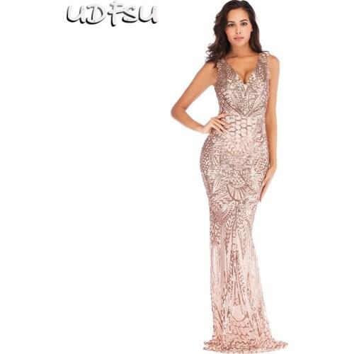 UDFSU V-neck Women Dresses