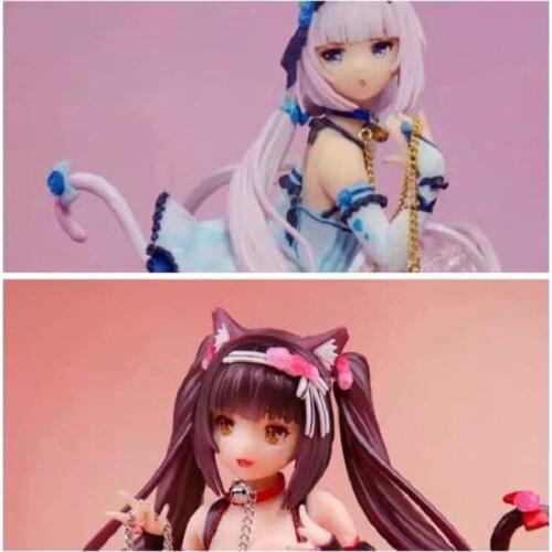 Japanese Anime 1/7 Scale Native NEKOPARA Chocola & Vanilla Chair Ver. PVC Action Figure Standing Collection Model 24cm