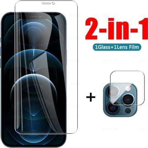2-in-1 Cover Tempered Glass For Iphone 6 6S 6 Plus Screen Protector For Iphone X XS XR XS Max 11 11 Pro 11 Pro Max 12 Phone Film