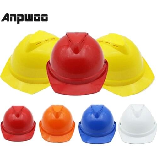 ANPWOO Customize Logo Safety Hard Hats Cap Breathable Construction Work Protective Helmets ABS Protect Rescue Helmets