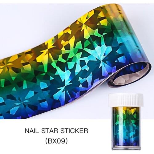 Starry Sky Laser Nail Foil Transparent Holographic Nail Art Transfer Sticker Decoration DIY Nail Art Holographic Paper