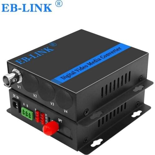 1Pair 1 Channel Digital Video Fiber Optical Media Converters Extender Single Mode FC Fiber Optic Upto 20Km for CCTV Security