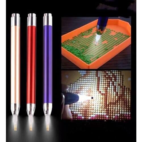 1PC Point Drill Pen Diamond Painting Tool Lighting Point Drill Pen New Diamond Pens 5D Painting with Diamonds Accessories