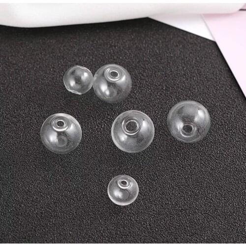 1pcs 6/8/10/12/14/16/18/20/25/30mm Glass Globe bubble round ball orbs with hole Diy hollow glass orbs vial pendant glass bottle