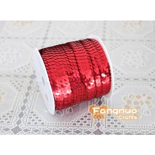 100 yards / roll 6mm string line sequins PVC sequins glitter for clothing stage clothing footwear accessories