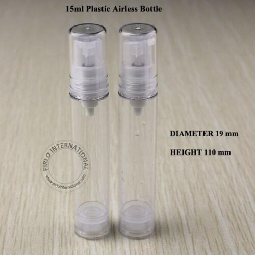 15ml PS Airless Cream Lotion Pump Spray Bottle Containers Split Charging Bottles Cosmtic Packaging Skin Milk Jars 100pcs/lot