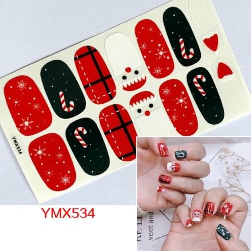 2020 New Nail Art Sticker Set Sticker Christmas Halloween Sticker Full Coverage Packaging DIY Self Adhesive Nail Sticker