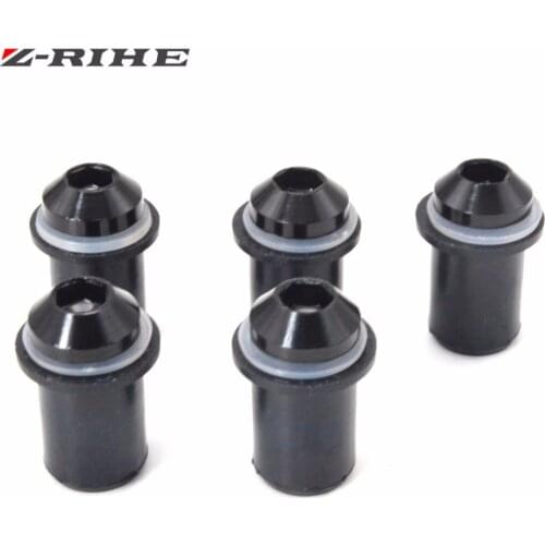 5pcs Motorcycle M5 Windshield Windscreen Bolt Screw Washer Nuts Fastener Kit Aluminum for Honda kawasaki Suzuki Ducati