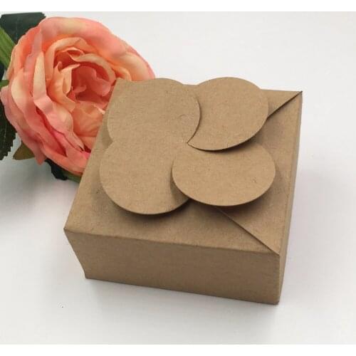 50pcs/lot Kraft Brown Wedding Party Gift Boxes Handmade Soap/chocolate/cake/candy/Cosmetics/jewelry Packaging Boxes Paper box