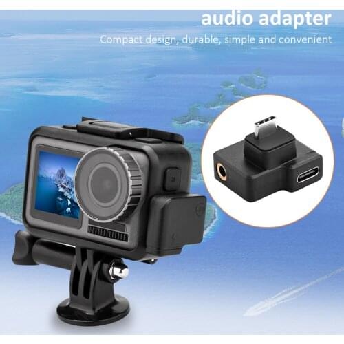 USB C Adapter Sufficient Enduring Ruggedness Type C Male to Female 3.5mm Microphone Jack for DJI OSMO ACTION