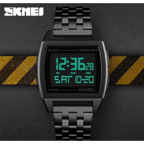 Mens Watches reloj hombre LED Digital Sports Watch Men Relogio Masculino Stainless Steel Military Waterproof Wristwatches SKMEI