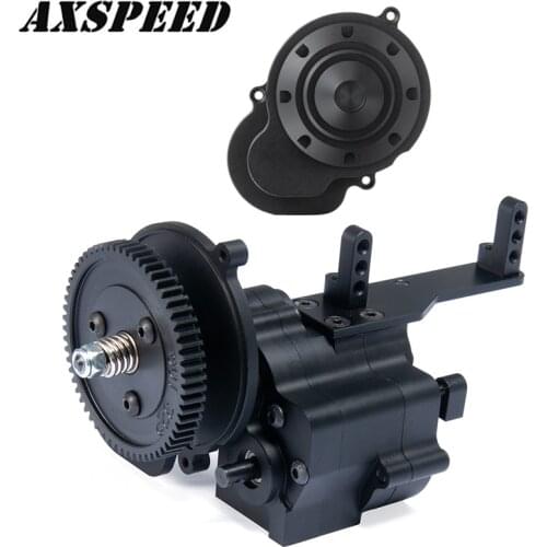 Alloy CNC Chassis Gearbox Center Transmission Case Transfer Case 2 Speeds with Housing Cover for Axial SCX10 Wraith 90018 90048