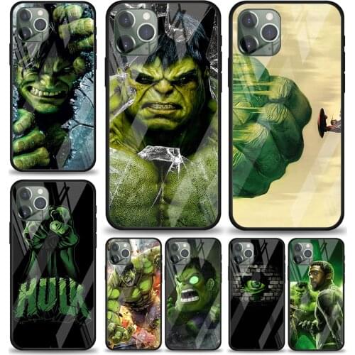 Marvel Hulk Avengers Tempered Glass Cover For Apple IPhone 12 Mini 11 Pro XS MAX XR X 8 7 6S 6 Plus Phone Case Coque