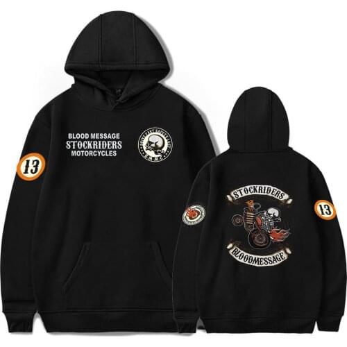Skull Stockriders Motorcycle long sleeve Hoodies men women casual cotton Hoodie Sweatshirt skull locomotive Jacket Plus Size