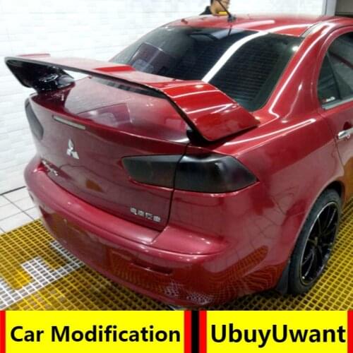 For Mitsubishi LANCER EVO 2010-2014 ABS Spoiler Primer Color Car Tail Wing Decoration Rear Trunk Spoilers Wings For LANCER EVO