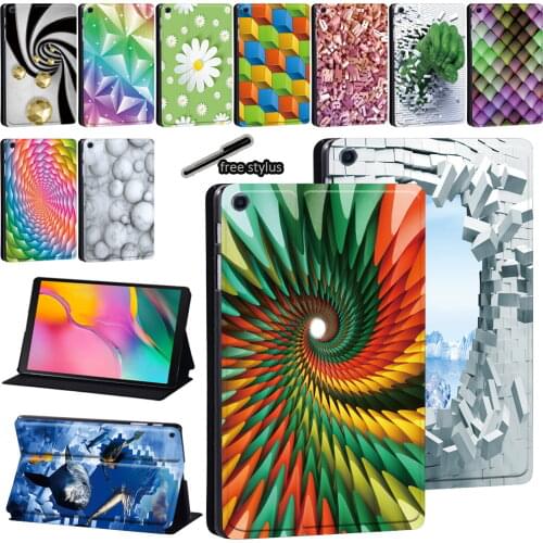 For Samsung Galaxy Tab A 10.1 2019/Tab E 9.6"/S5E/S6 Lite/TabA 8.0"/9.7"/10.5" Animal Pattern PU Leather tablet Stand Cover Case