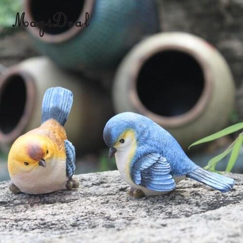 2pcs Ceramic Birds Crafts Room Decoration Handicraft Ornament Porcelain Animal Figurines Wedding Decorations