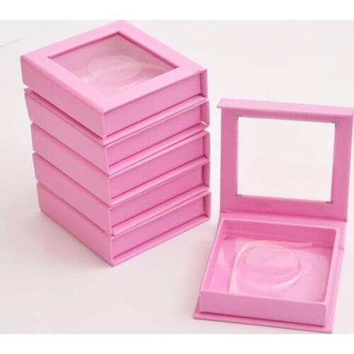 10/pack Wholesale Eyelash Packaging Box Lash Boxes Packaging custom logo Faux Cils Mink Lashes Square Package Case Bulk Vendor