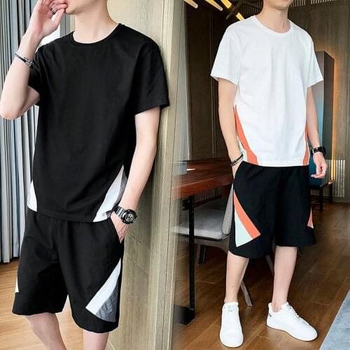 Men Shorts Set Summer Clothes 2021 Short Sleeve Shirts and Shorts Tracksuit Men Sweatsuit Workout Clothes Quick Dry Outfits