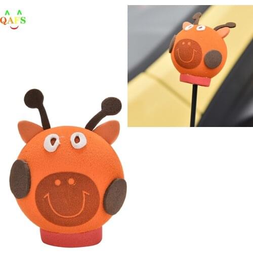 Cool Giraffe Eva Decorative Car Antenna Topper Balls Orange Car Fashion Exterior Accessories
