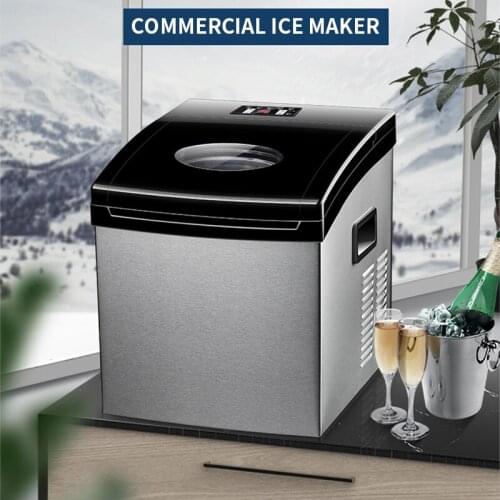24KG/day Ice Maker ZB-02X 220v Commercial Ice Machine Tea Shop Bar Ktv Large Ice Machine Small Household Automatic Ice Cubes