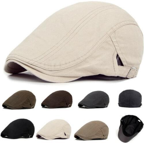 Fashion Summer Men Berets Pure Color New Hot Sale Newsboy Gatsby Cap Hat Mesh Cabbie Golf Driving Sun Flat Beret