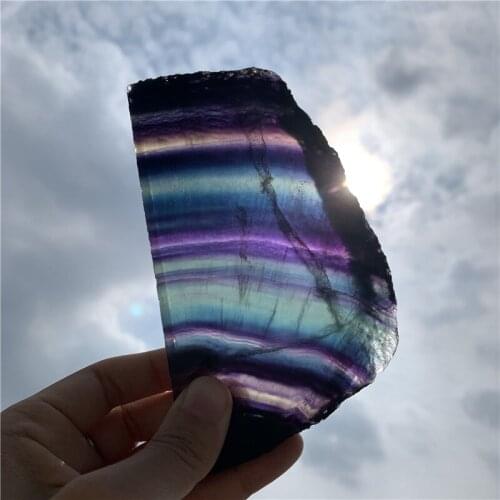 Wholesale mix size Natural colorful fluorite polished slice reiki healing crystals coasters and placemats for home decoration