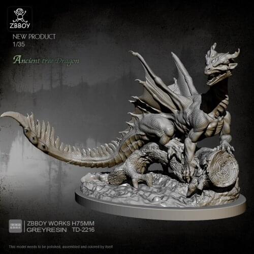 Resin kit tree dragon model self-assembled TD-2216