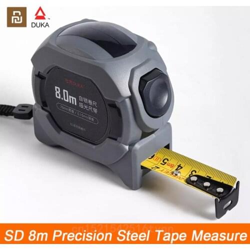 Atuman / DUKA SD 8m Precision Steel Tape Measure Frosted Retractable Ruler Rubberized Drop-proof Portable Measuring Tool Ruler
