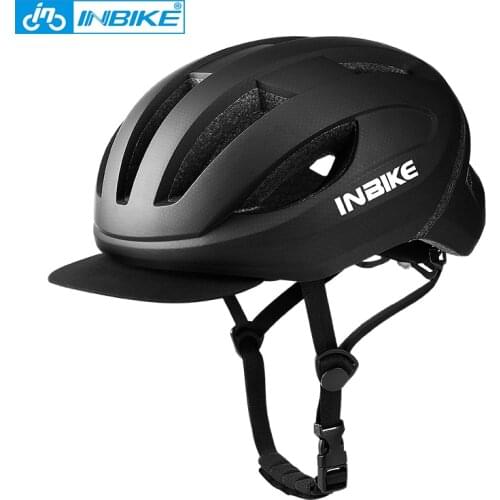 INBIKE Bicycle Helmet With Light All-terrain Bike Cap OFF-ROAD Casco Ciclismo Breathable Men Women Mountain Bike Cycling Helmet