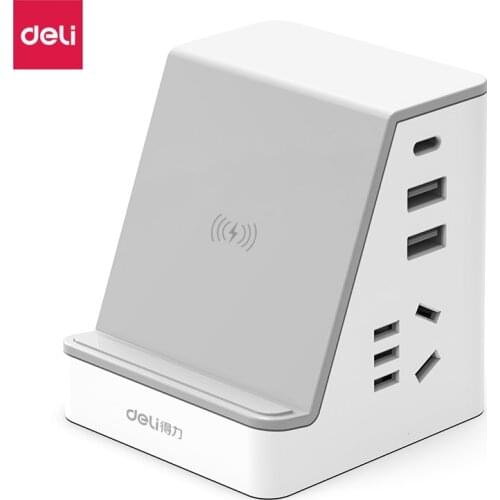 Xiaomi Youpin Vertical Wireless Charging Socket with 18W Max 3 USB Port Wireless Charger Stand for Mi 11 For iPhone 12 Samsung