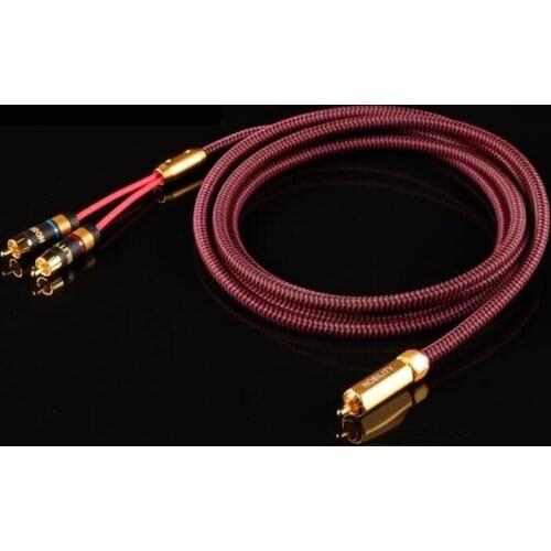 XIANZUN H-180SB2 6N oxygen-free copper HIFI one turn two RCA line professional SUB line subwoofer line