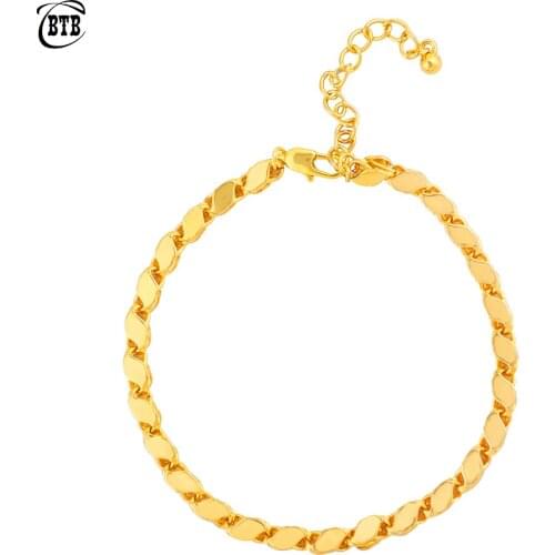 Oman Allah Jewelry Never Faded 4mm Width Wristbands Muslim Islamic Gold Color Bracelet Middle East Arab Turkish Jewelry