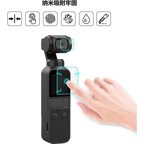 Ms.L.Meilyadigital HD Tempered Glass ,3 Lens Protector + 3 Screen Film for DJI OSMO Pocket Gimbal