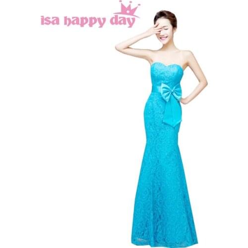 Long black lace blue women formal corset lace up back mermaid prom/pageant dresses cheap floor-length dress 2020 sexy gown H3117